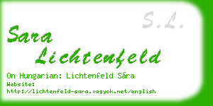 sara lichtenfeld business card